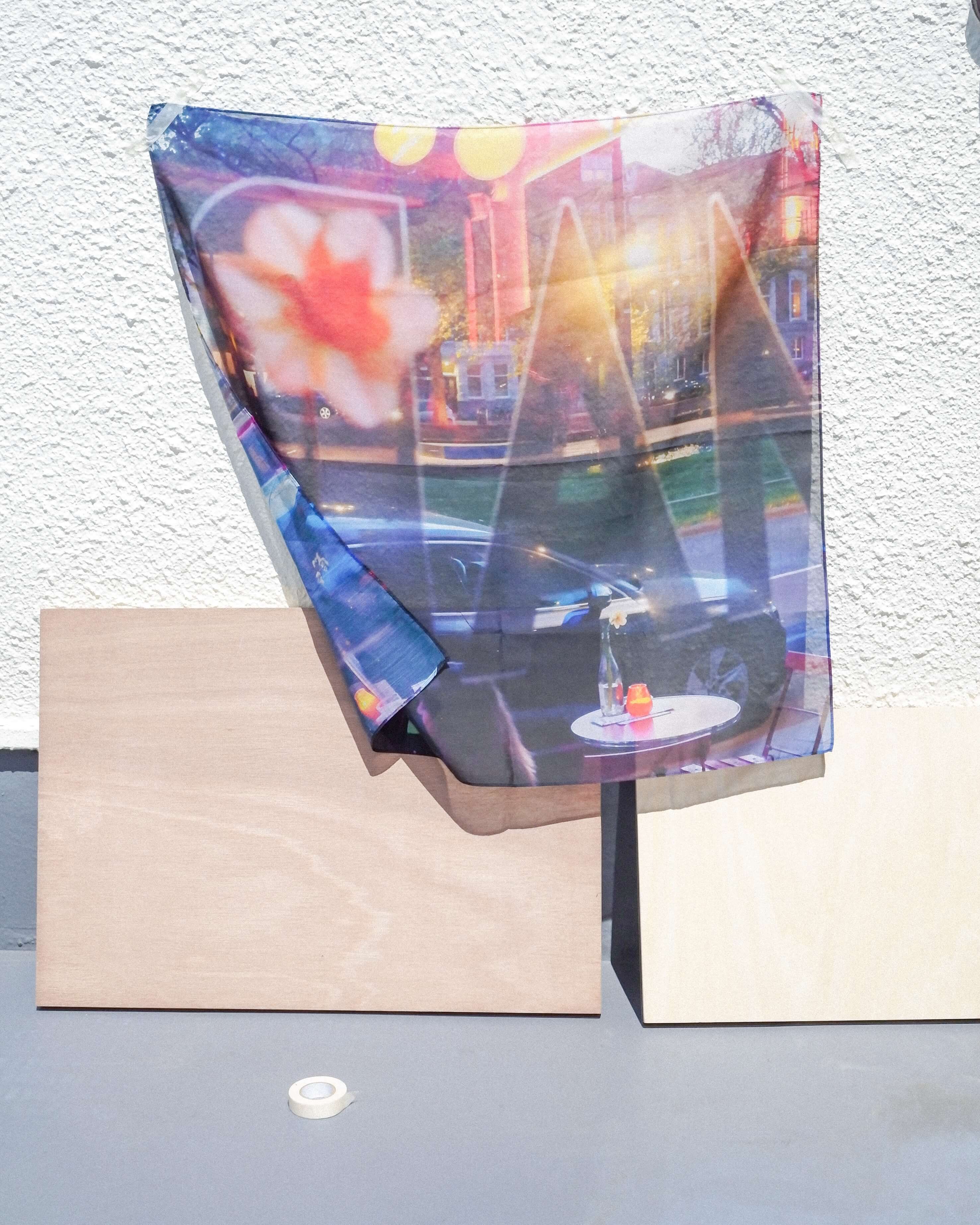 LY Postcard scarf