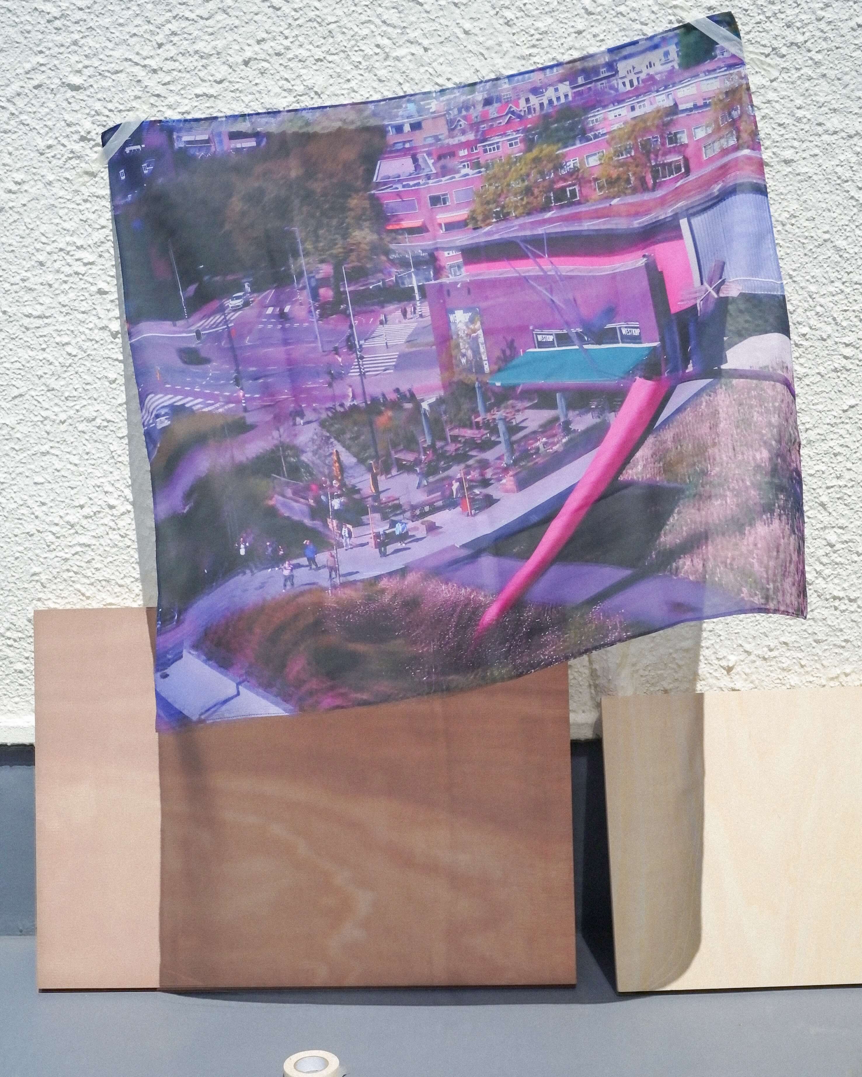 LY Postcard scarf